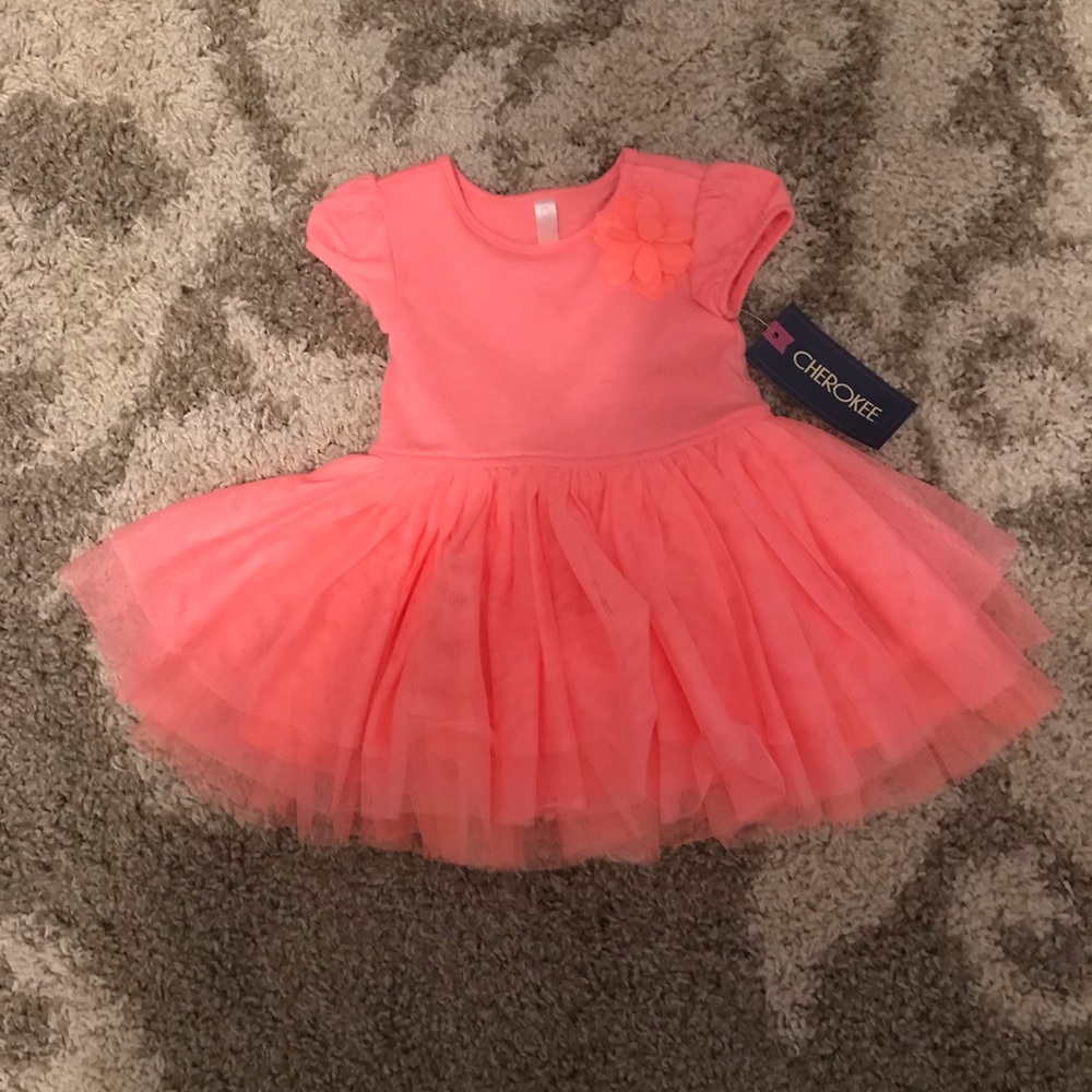 Coral tutu dress